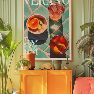 Vogue Magazine Poster, Dopamine Decor, Kitchen Wall Art, Trendy Poster, Psychedelic Wall Art, Y2K Apartment Poster, Summer Poster, Preppy Wall Print, Minimalist Wall Art, Green Wall Art, Trippy Wall Art, 70s Wall Art, Vogue Poster, Retro Wall Art