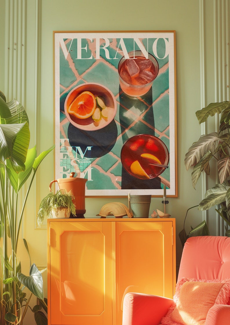 Vogue Magazine Poster, Dopamine Decor, Kitchen Wall Art, Trendy Poster, Psychedelic Wall Art, Y2K Apartment Poster, Summer Poster, Preppy Wall Print, Minimalist Wall Art, Green Wall Art, Trippy Wall Art, 70s Wall Art, Vogue Poster, Retro Wall Art