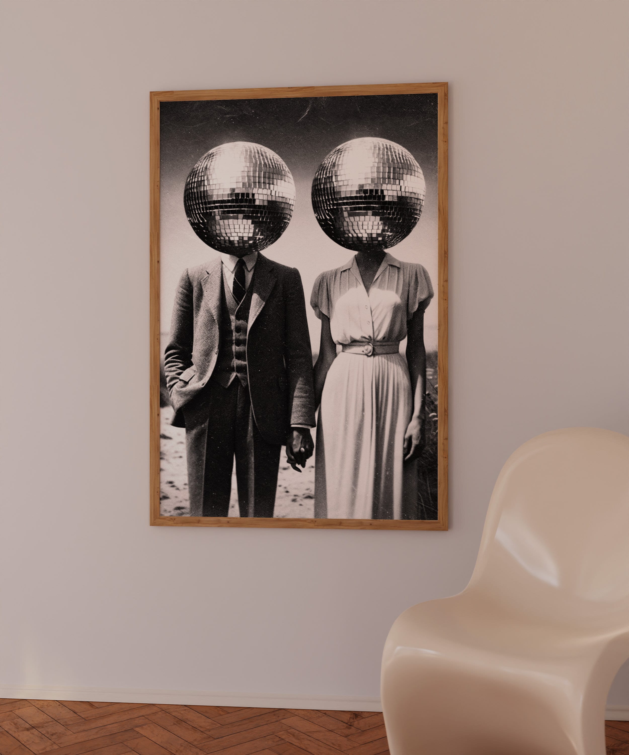 ♡/ポスター Party Poster, 70s Art, Black Wall Art, Disco Ball Print