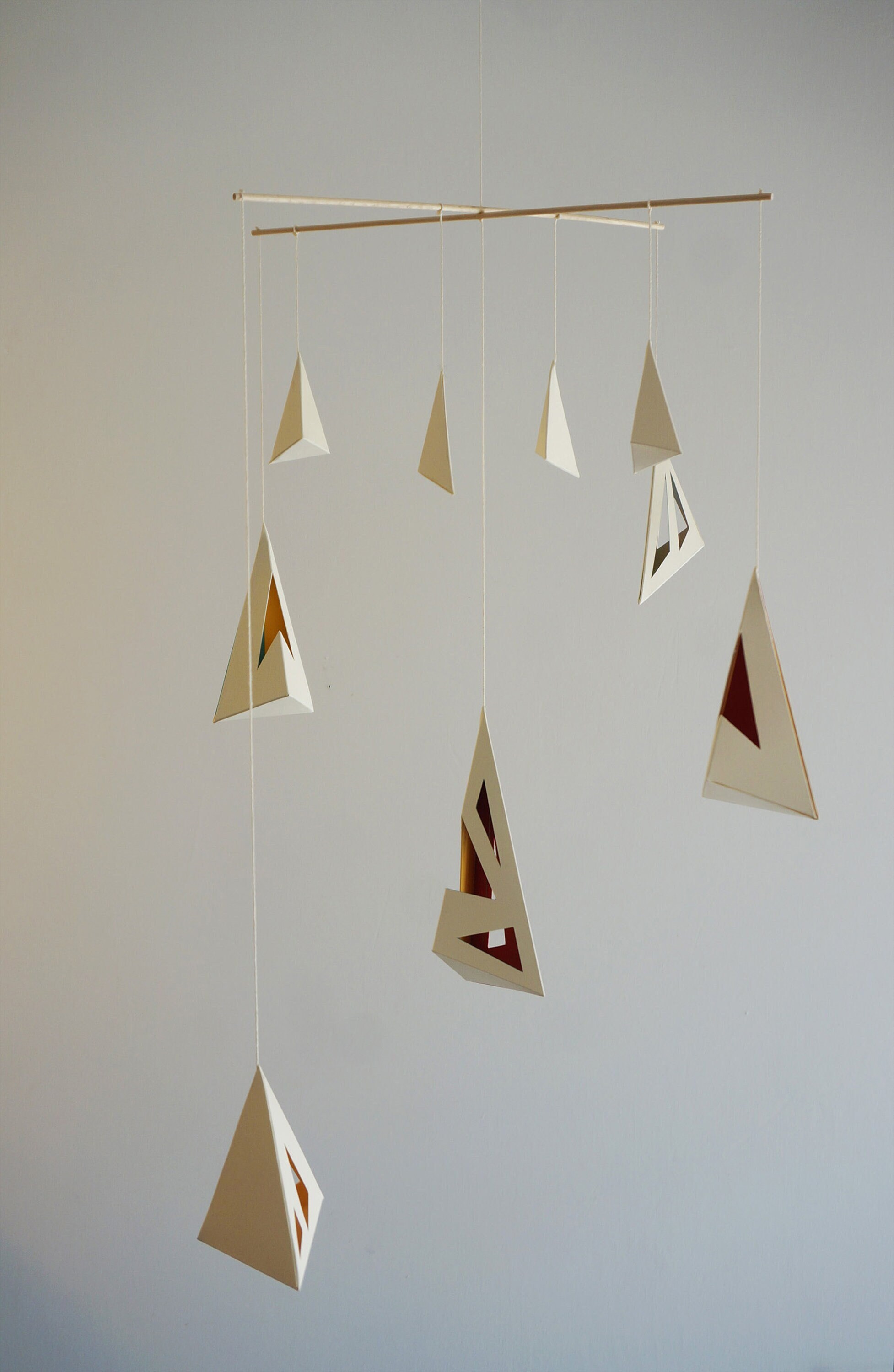 Mobile Géométrique Kirigami Couleurs Primaires