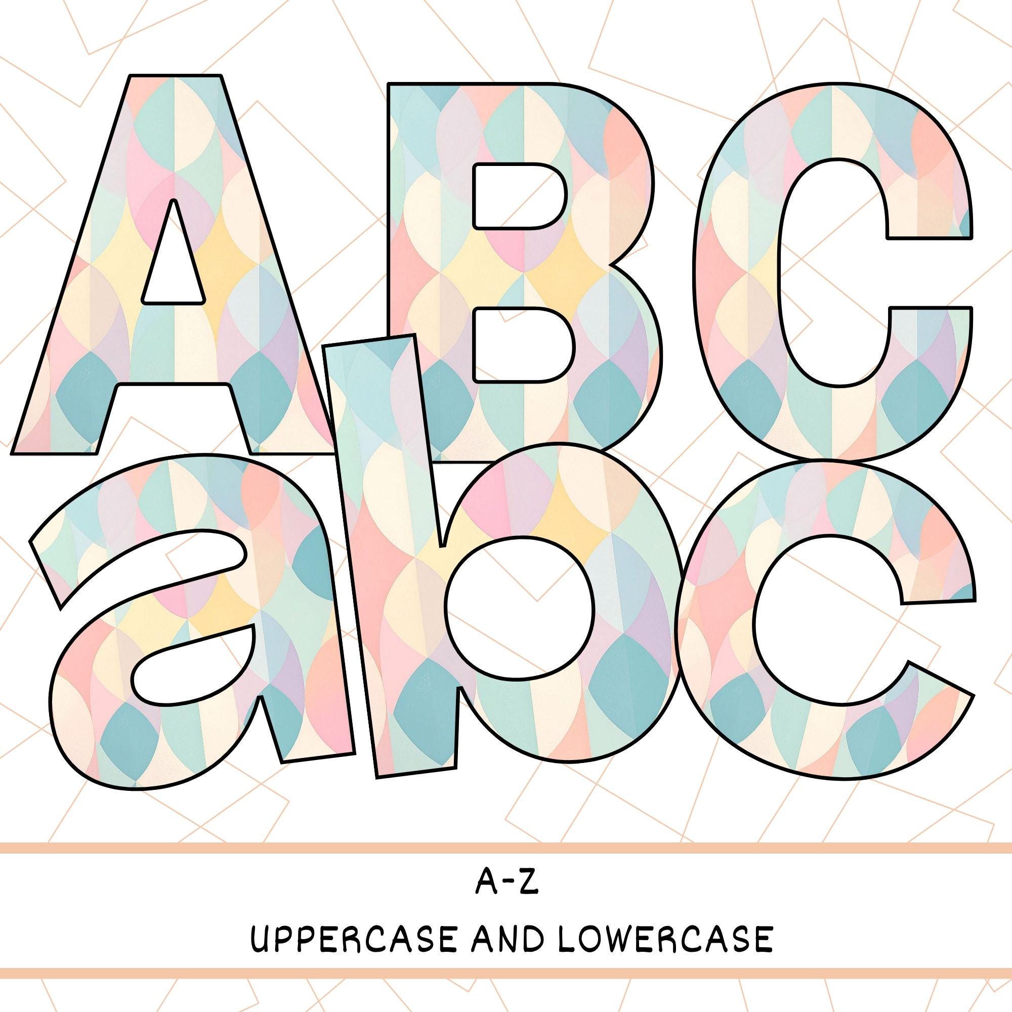 Editable Pastel Lettering Printable A-Z 0-9 Classroom Bulletin Board ...