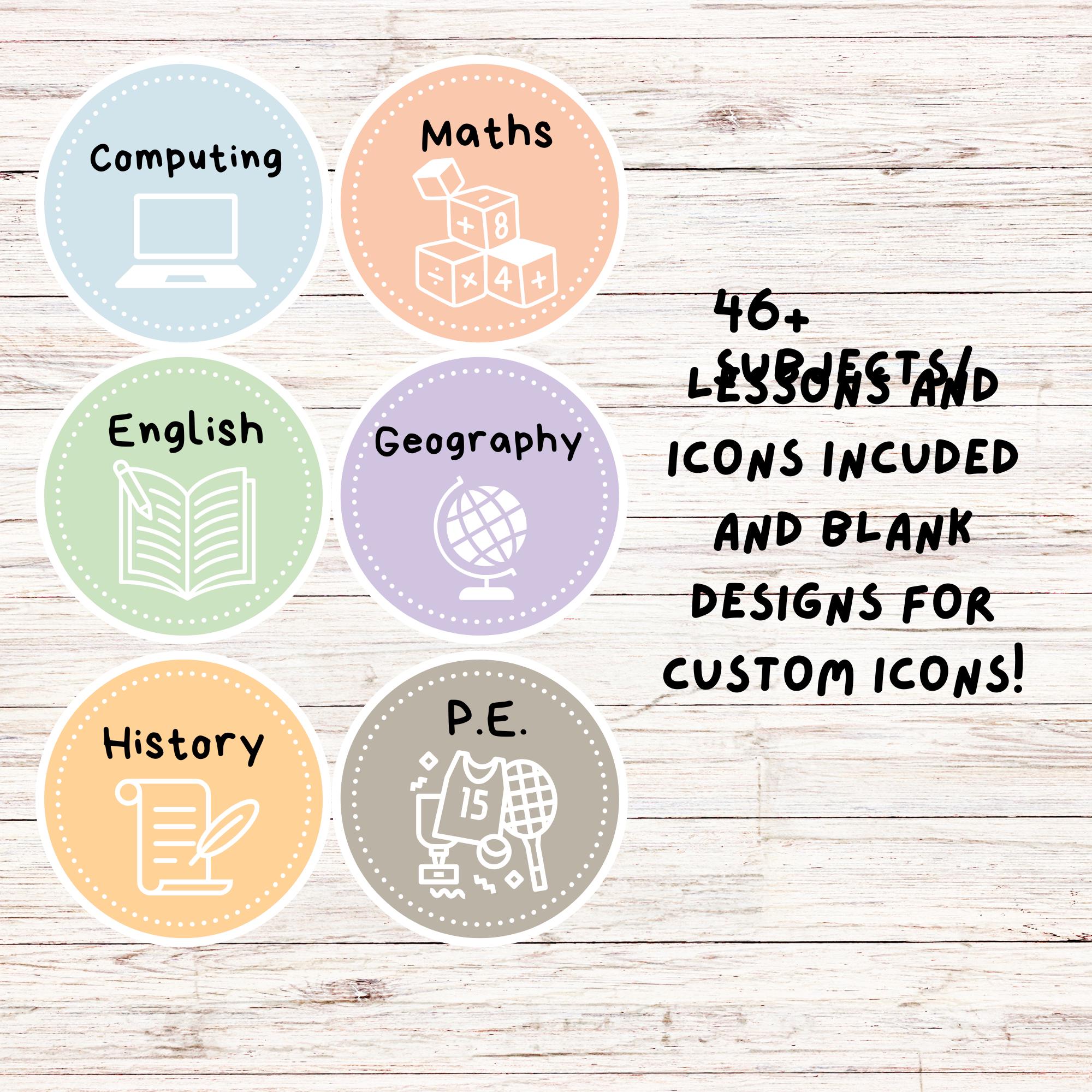 EDITABLE Classroom Visual Timetable Class Schedule Cards Aesthetic ...