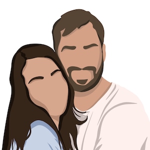 Personalised Custom DIGITAL Illustration,Personalised Faceless Portrait, photo illustration,line art wedding gift, gift for her gift for him