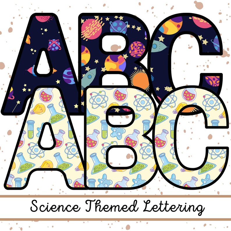 Classroom Lettering Themed Six Styles Maths Science History Geography ...