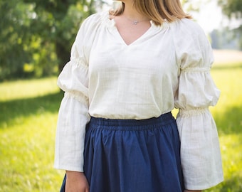 Bluse Modell Maria Damenbluse alltagstauglich und zu historischer Gewandung Kostüm