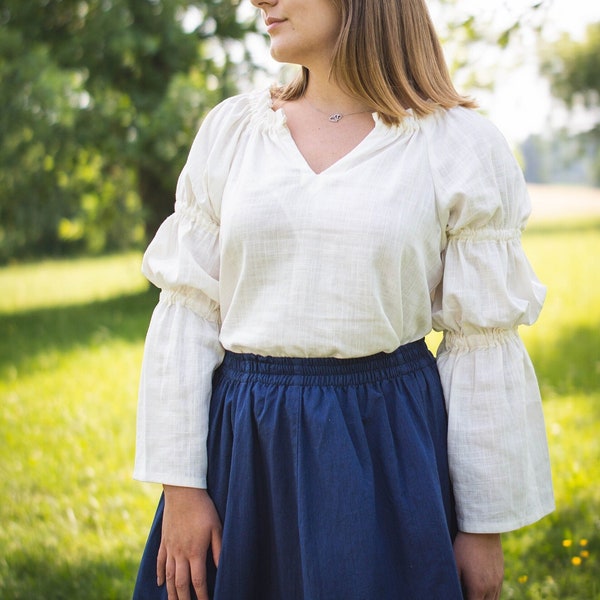 Bluse Modell Maria Damenbluse alltagstauglich und zu historischer Gewandung Kostüm