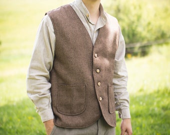 Men's vest made of virgin wool model Humphrey