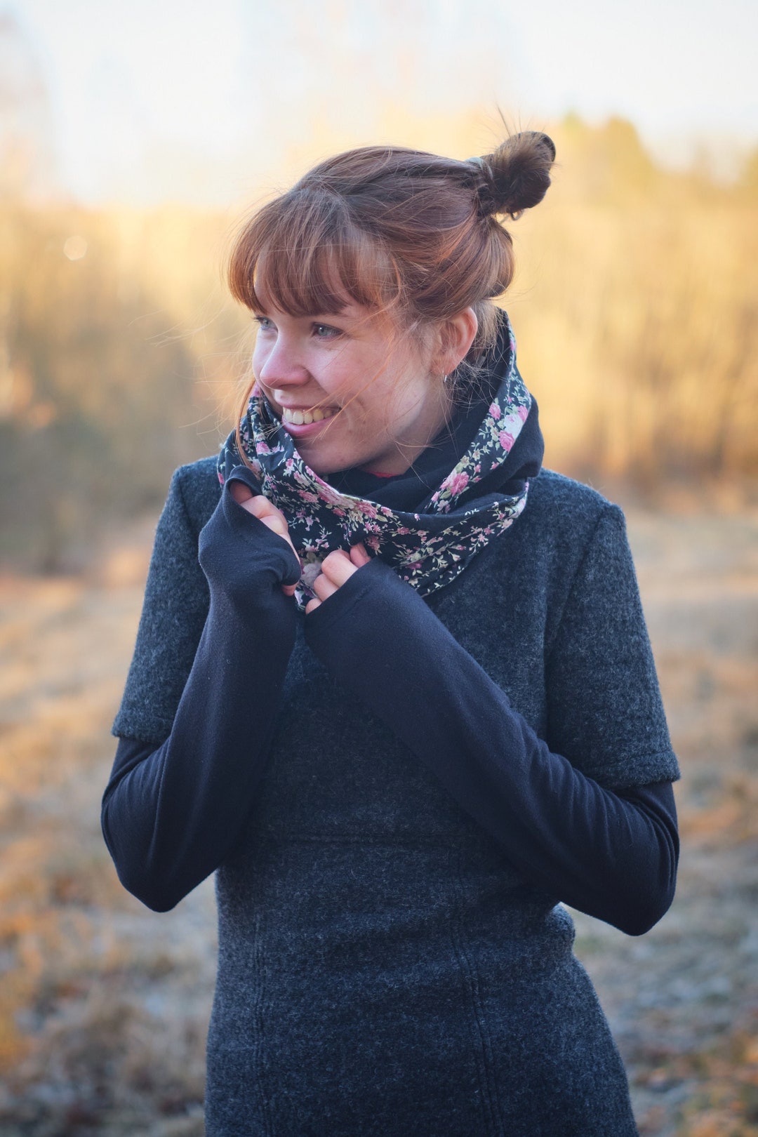 Loop Reversible Scarf Made of Cotton - Etsy