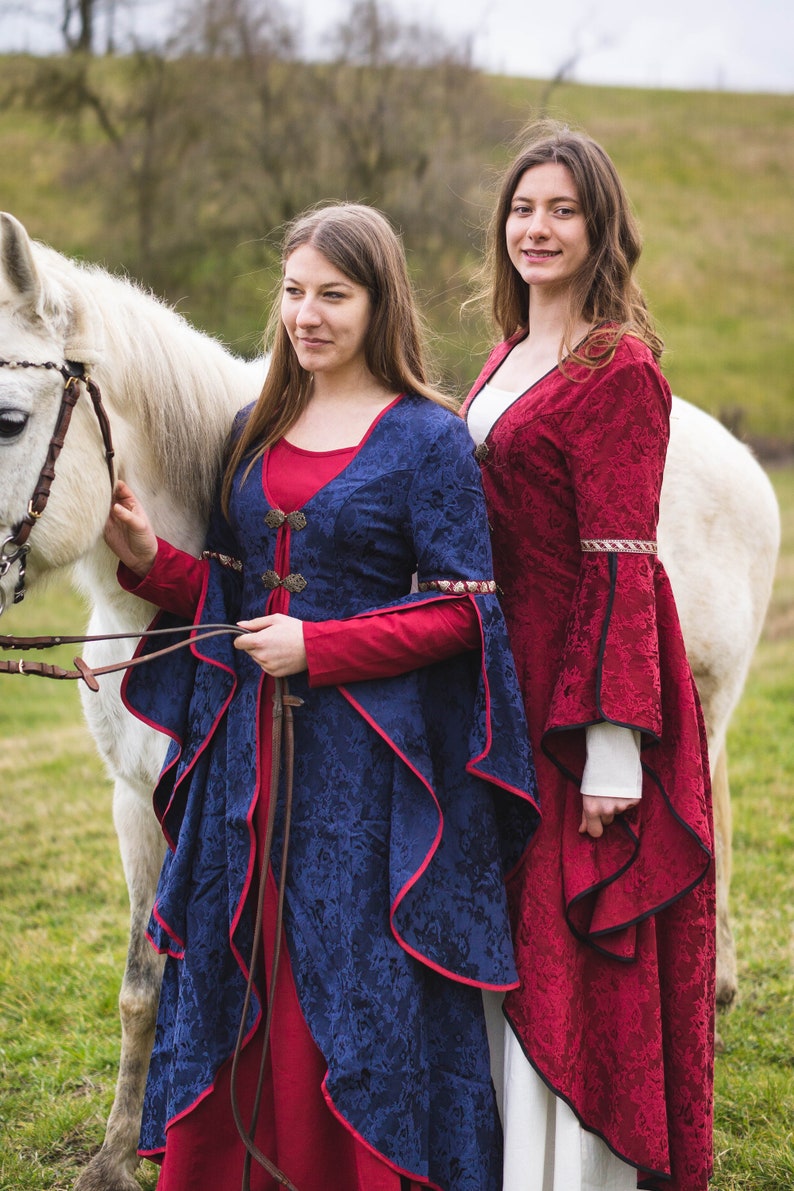 Medieval coat dress model Amélie Blue