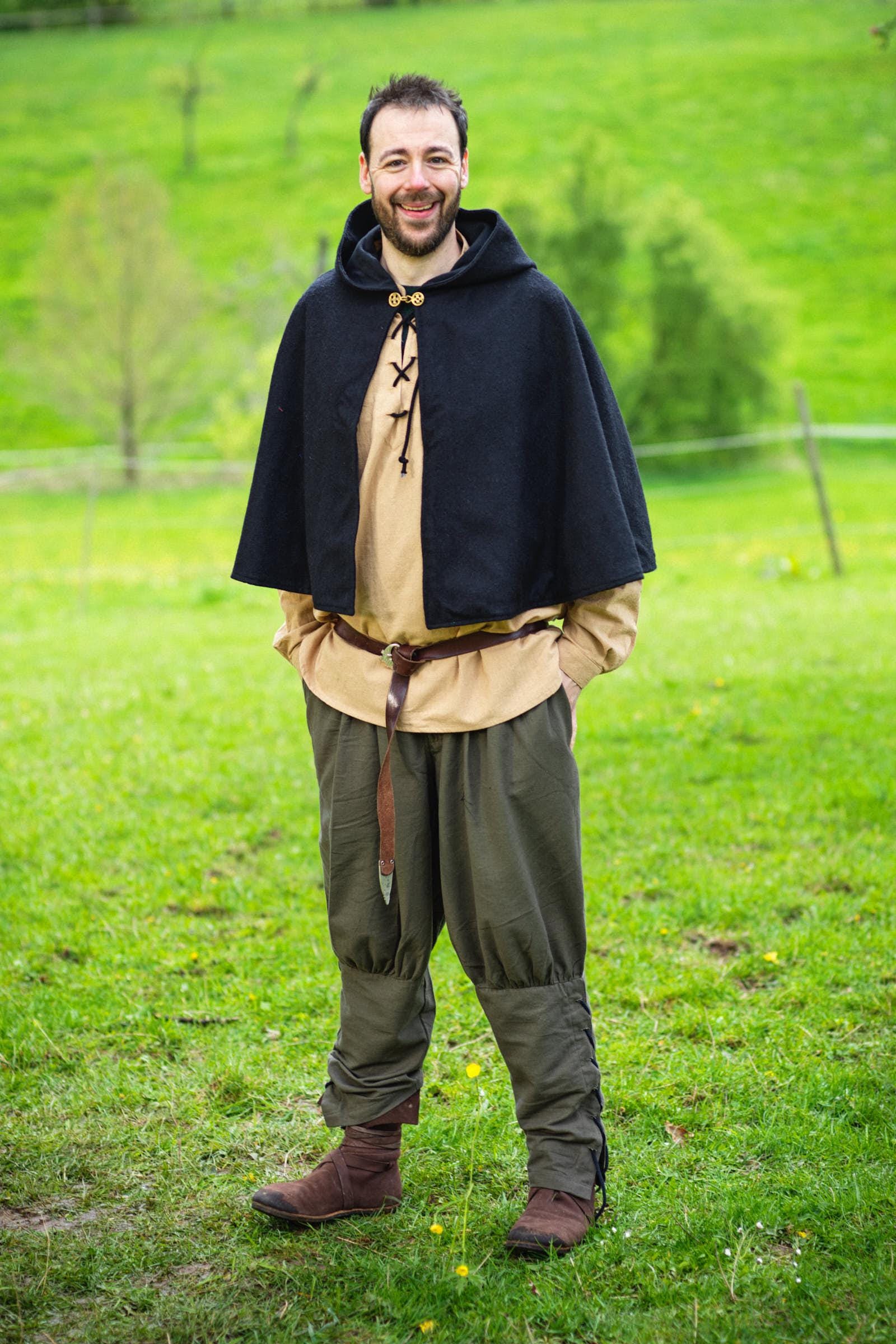 Half-length Open Hood, Short Cape With Round Hood, Overcoat