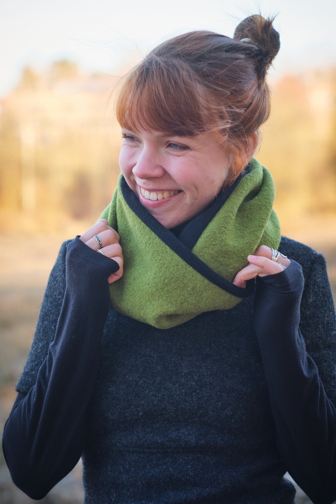 Loop Reversible Scarf, Neckerchief, Winter Scarf, Neck Warmer Made of ...