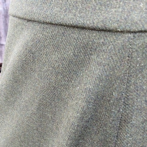 Merino wool skirt, herringbone pattern, ankle-length skirt, maxi skirt, wool skirt with lacing, vintage skirt, sustainable fashion image 14