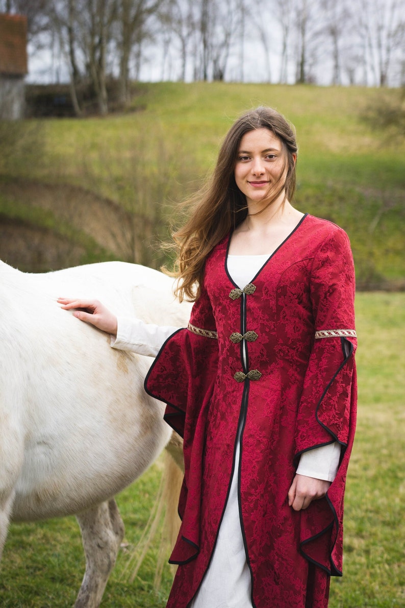 Mittelalter Mantelkleid Modell Amélie Rot