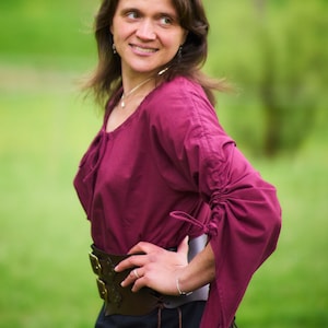 Summer blouse with high sleeves, historical blouse