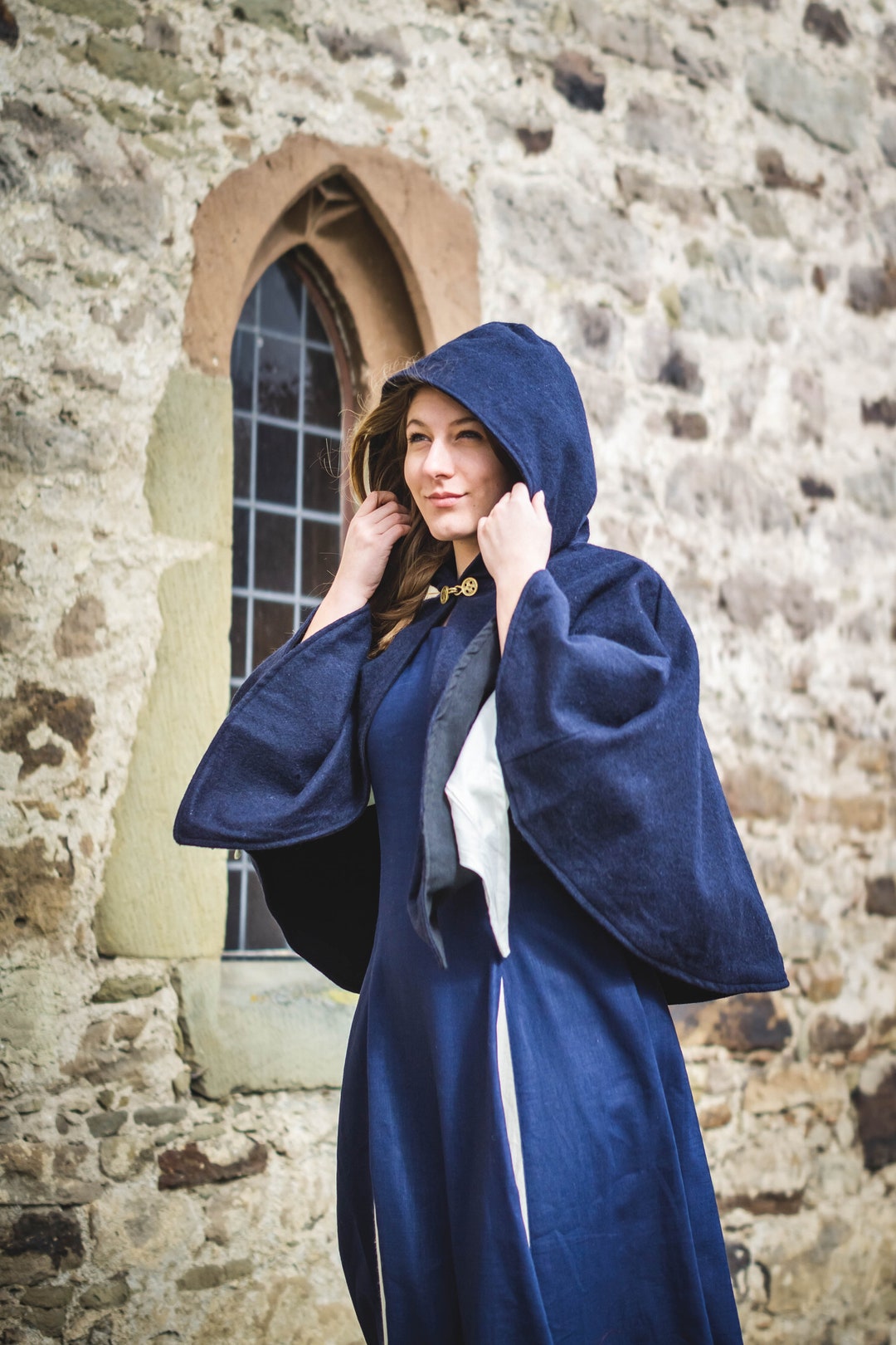 ■NICE CLAUP(ナイスクラブ)Hooded Variant Cape Cloak Coat □NICE CLAUP(ナイスクラブ)Hooded Variant Cape Cloak Coat