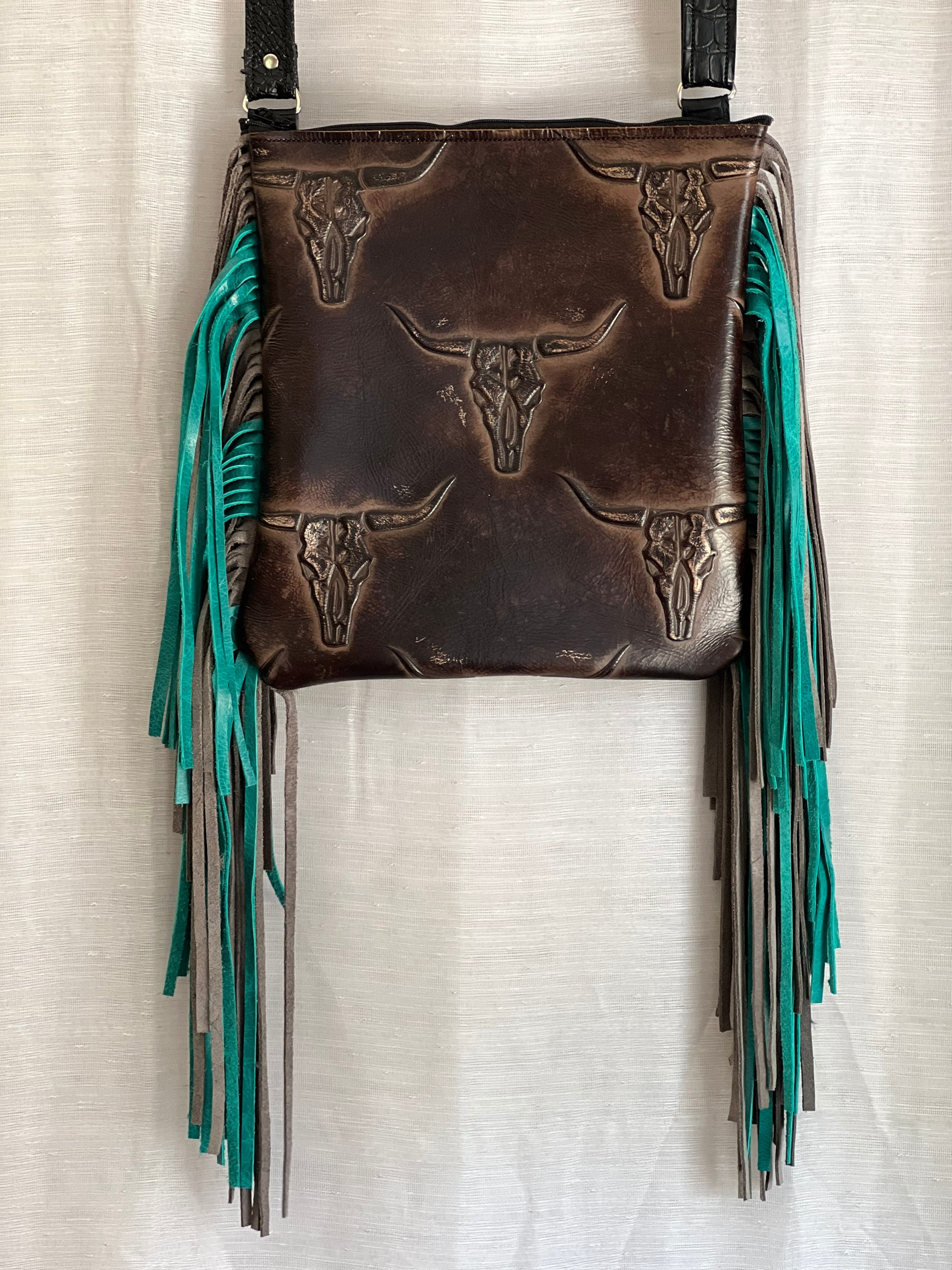 Revamped Junkie Clear Fringe Purse- Cheetah Cowhide – The Silver