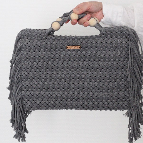 Sac à main en macramé, 2 in 1, sac pour l'été