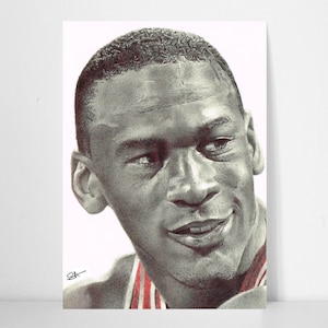 Michael Jordan Portrait A4 Signed Limited Edition Print