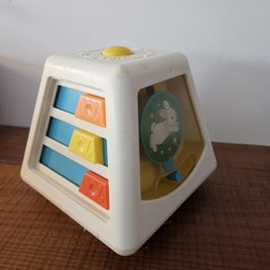 Vintage Fisher Price Turn and Learn Busy Box uit 1978, speelgoed voor baby's