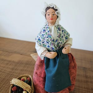 Creation Sylvette Amy Santons Woman with Basket of Vegetables