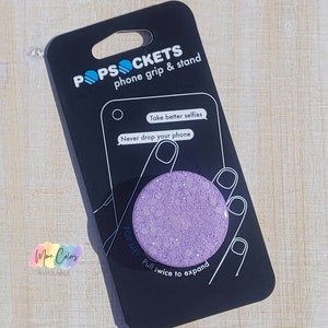 Pastel Blue | Pastel Purple Glitter Resin Phone Grip | Badge Reel - Party Blend