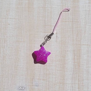 Neon Glitter Resin Star Mini Charm