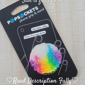 B Grade **Rainbow Drip Resin Phone Grip