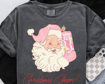 Gorro de Papá Noel con bebida energética Alani navideña PNG. Necesito un PNG de Alani. Necesito un diseño de Alani. Regalo para un fan de Alani. Regalo para un fan de la bebida energética. Vintage S.