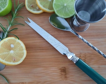 Silver Plated Bartender Accessory, Upcycled and resilvered bar tool, Vintage Cocktail Garnish Server, Gift for Gin & Tonic Lover