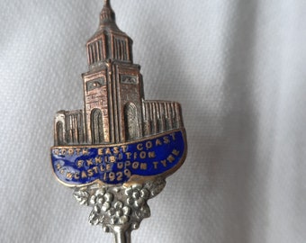 Silver Plated Collectors Souvenir Teaspoon, Newcastle 1929 North East Coast Exhibition souvenir