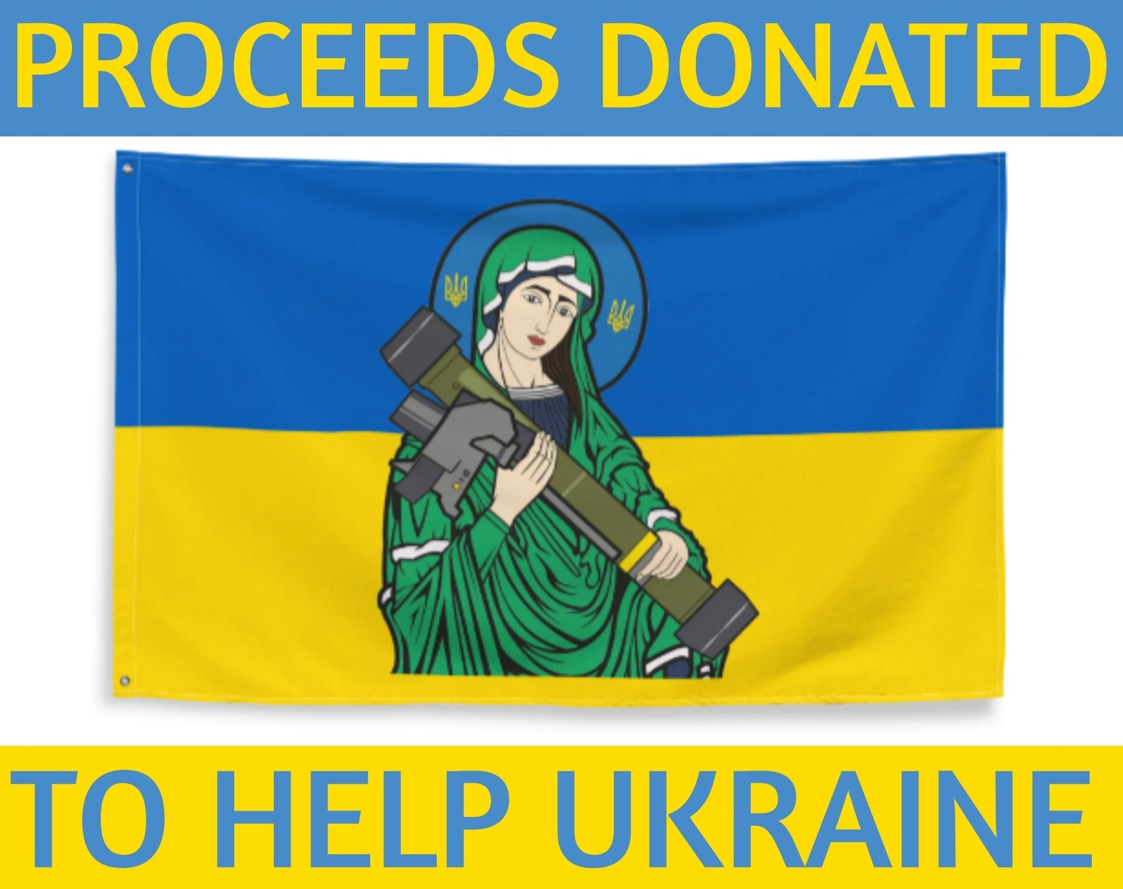 Saint Javelin Ukraine Flag Ukrainian St. Javelin Flag Etsy