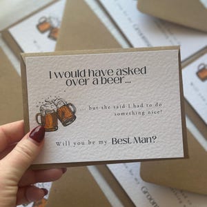 Groomsman Beer Proposal Card, Funny Proposal Card, Best Man Card, Usher, Grooms Party Proposal