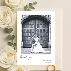 Cartão de agradecimento com foto, Cartão de casamento com foto, Cartão postal com foto, Agradecimento aos convidados, Agradecimento estilo Polaroid, Cartão com foto personalizado, Casamento