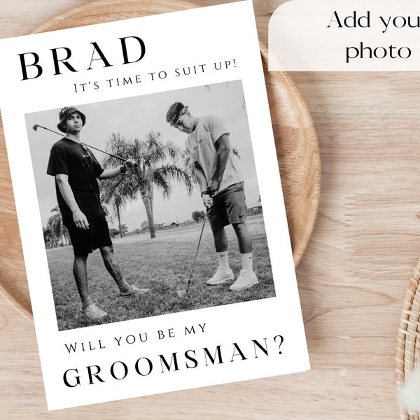 Personalised Photo Groomsman Proposal Card, Best Man Proposal, Grooms Party Proposal, Wedding Stationary, Photo Proposal, Keepsake Gift