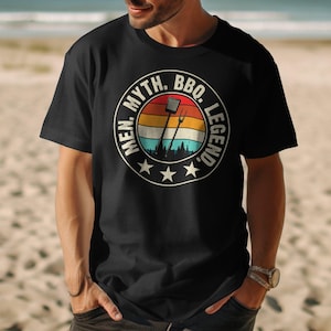 Men Myth BBQ Legend T-Shirt, BBQ Grill Master Shirt, Funny Bbq T-Shirt, Gift for BBQ Lovers, Grilling T-Shirt, Summer Bbq Shirt