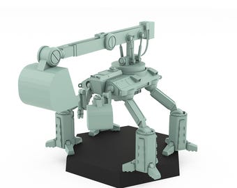 Agromech Heavy Excavator | Sir Mortimer Bombito | American Mecha | Compatible with BT and other 6mm Tabletop Wargames