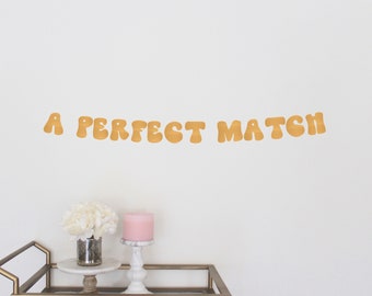 Bachelorette Party Banner, A Perfect Match, Tennis Bachelorette, Match Made in Heaven, Custom Banner