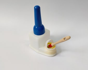 Lederklebetopf und Pinselset