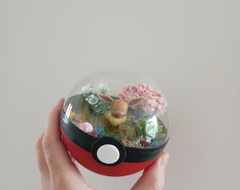 Eevee Handmade Pokémon Pokeball Terrarium. Pokemon , Pokeballs , geeky gift.