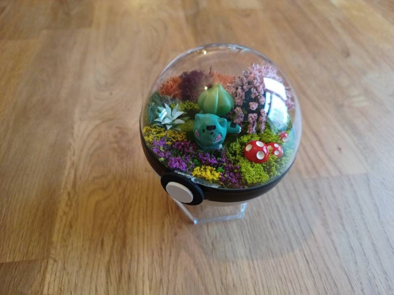 Pikachu, Glumanda, Bisasam oder Schiggy Handmade Pokémon Pokeball Terrarium. Pokemon, Pokeballs, geeky Geschenk. Bild 6