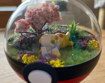 Pikachu , Charmander , Bulbasaur or  squirtle  Handmade Pokémon Pokeball Terrarium. Pokemon , Pokeballs , geeky gift.