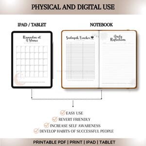 Ramadan Journal, Ramadan Planner, Quran Trackers, Salah Trackers, Adhkar, Eid, Dua for Ramadan, Daily Planner, Iftar Prep, Daily Journal pdf