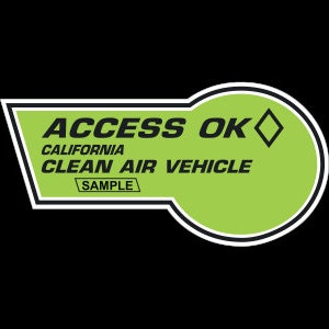 2023/24 Green CA Clean Air Vehicle Decal Removable Magnet