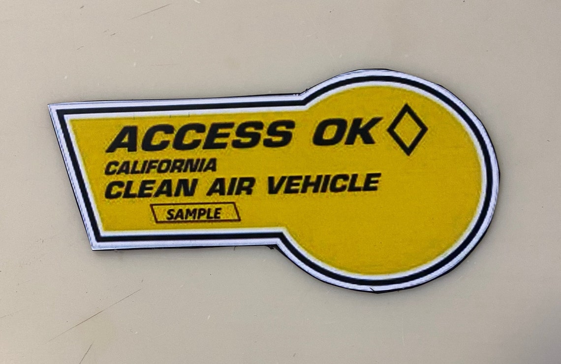 2022 CA Clean Air Vehicle Decal Removable Etsy