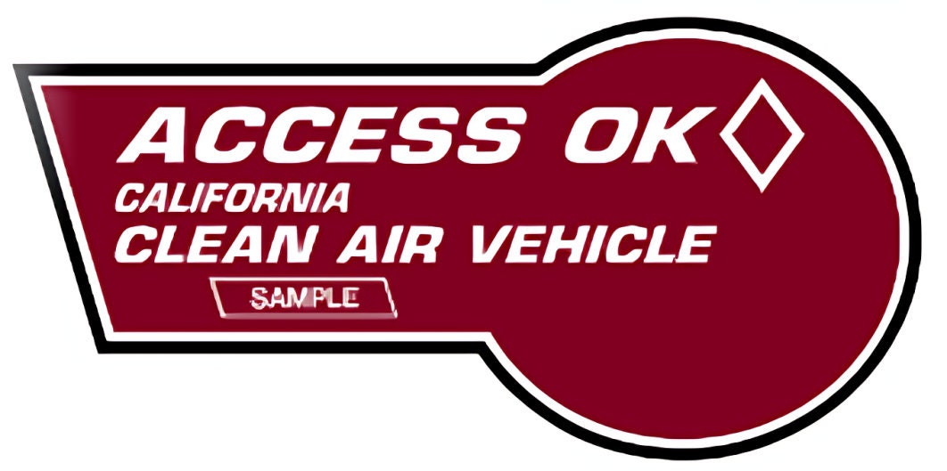 2024 Burgundy CA Clean Air Vehicle Decal Removable Etsy