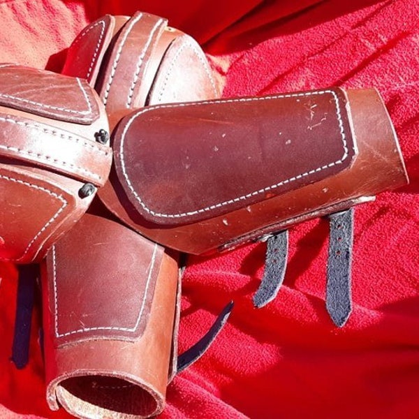 Hardened Leather Arm Armor Vambrace/Elbow Combo