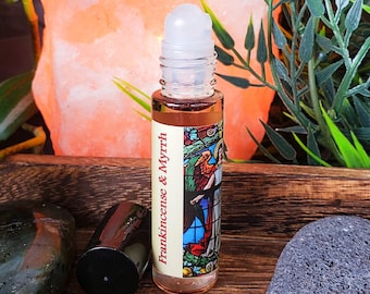 Frankincense & Myrrh Perfume Oil - Warm Spicy Resins and Woods, Unisex Fragrance Roll-On by Shadow Scents