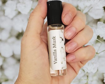 Vanilla Musk Perfume Oil - A Sensual Blend of Sweet Vanilla & Warm White Musk