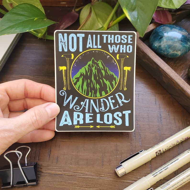 Not All Who Wander Are Lost Sticker, 4 X 3.2 Inches - Etsy