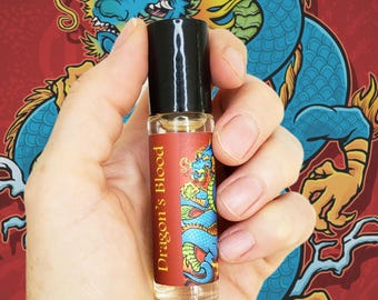 Dragons Blood Perfume Oil by Shadow Scents, Unisex Earthy Perfume with Musk, Spice, and Resin Notes